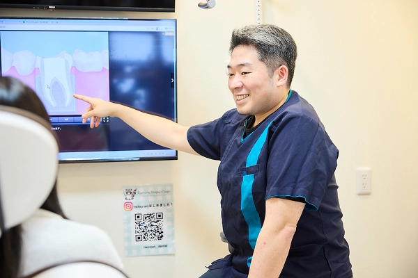 傷口や歯ぐきのケア方法をわかりやすく指導